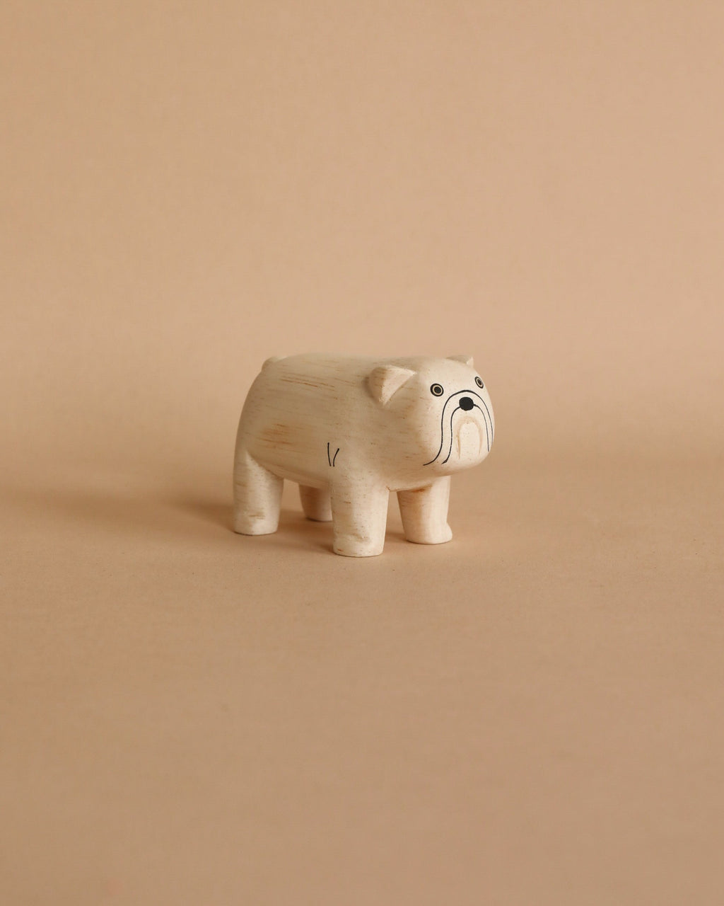 Handmade Tiny Wooden Bulldog