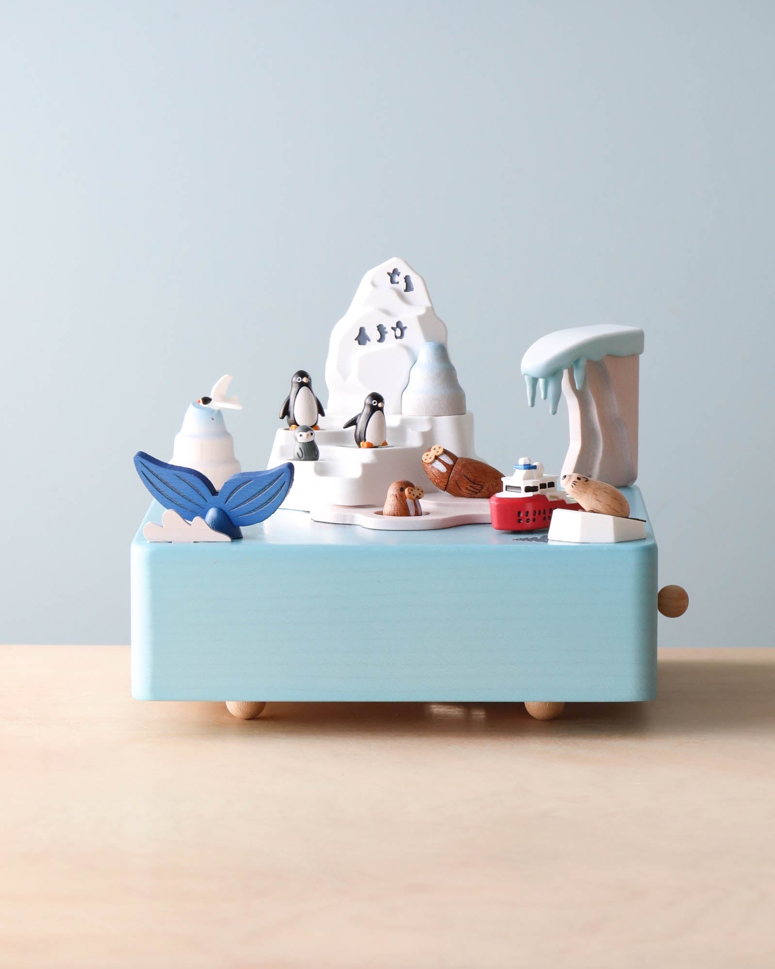 Wooden Antarctica Music Box