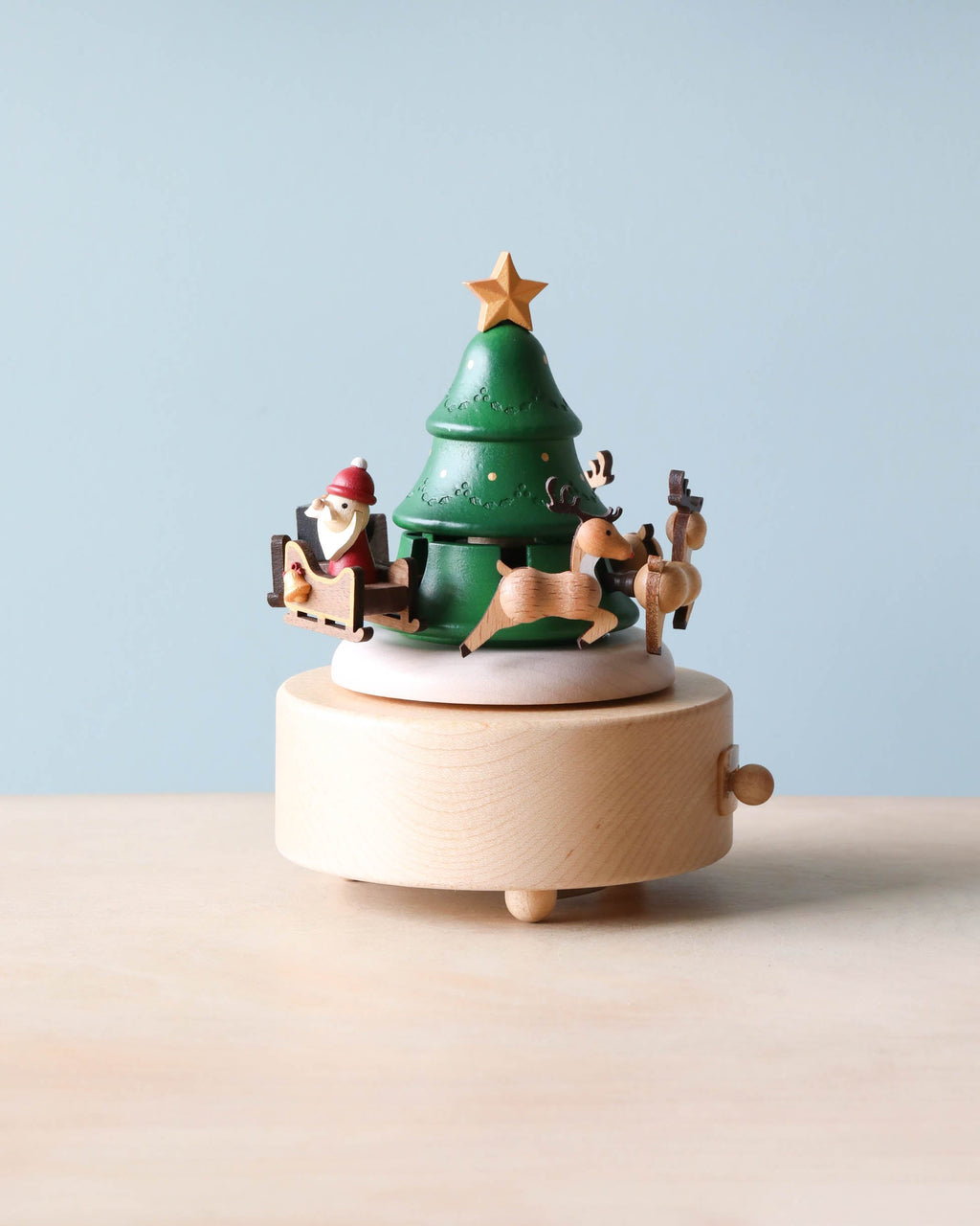 Santa & Reindeer Music Box