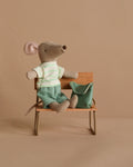 Maileg Big Brother With Backpack - Mint