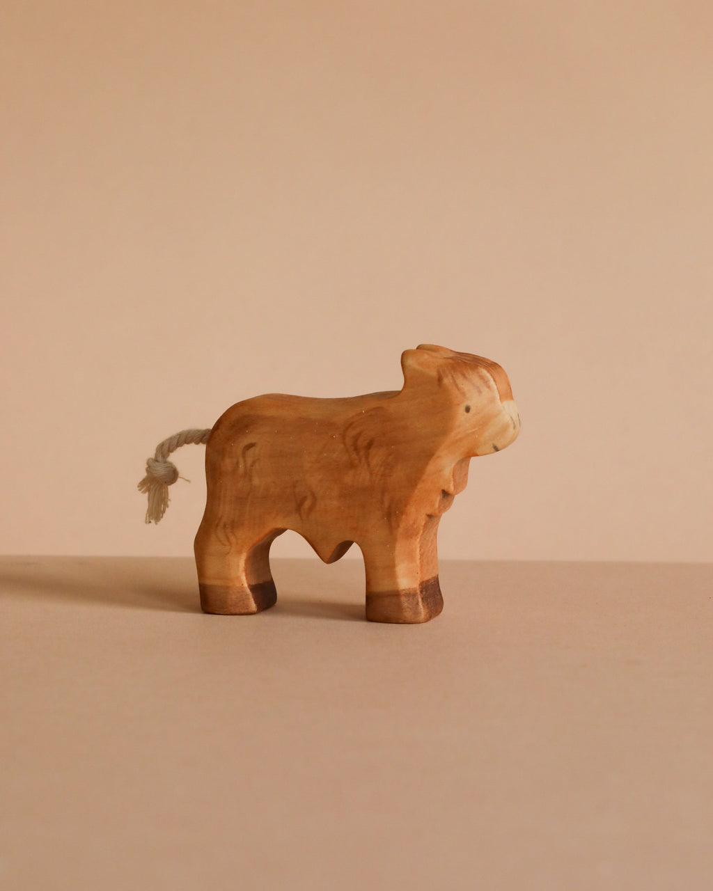 Handmade Wooden Highland Calf By Eric & Albert