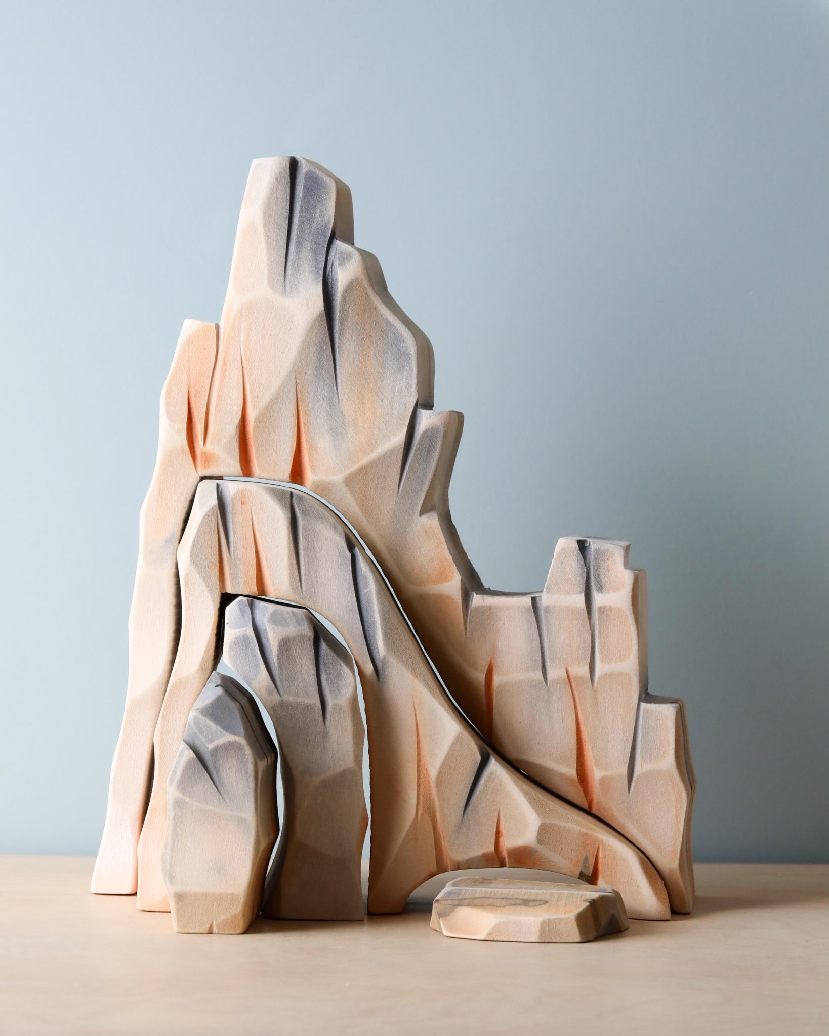 Bumbu Handmade Wooden Mountain Cliff Scene