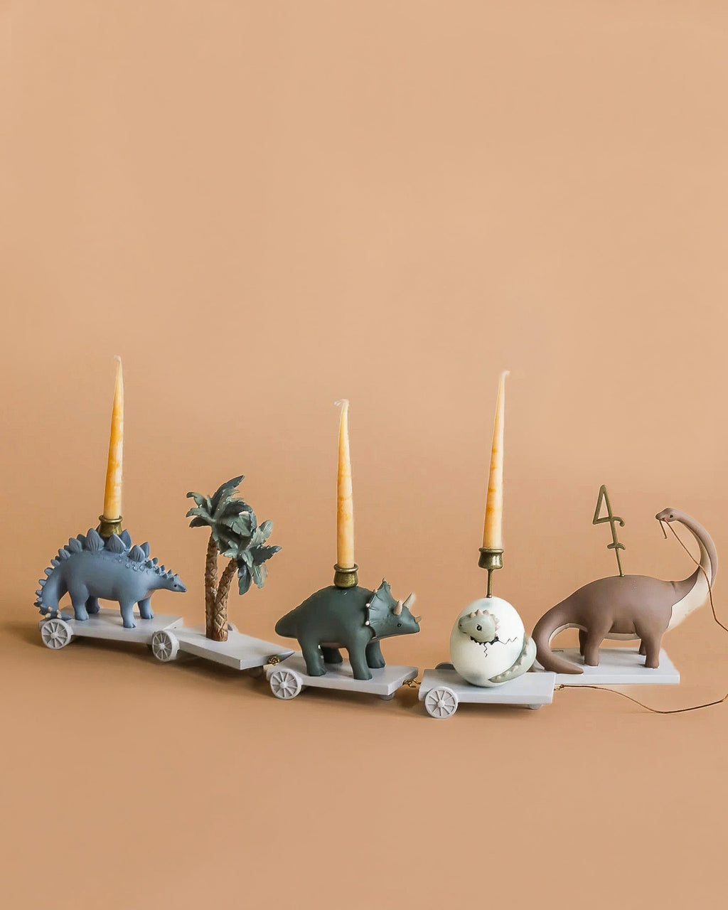 Dinosaur Birthday Train With Beeswax Candles