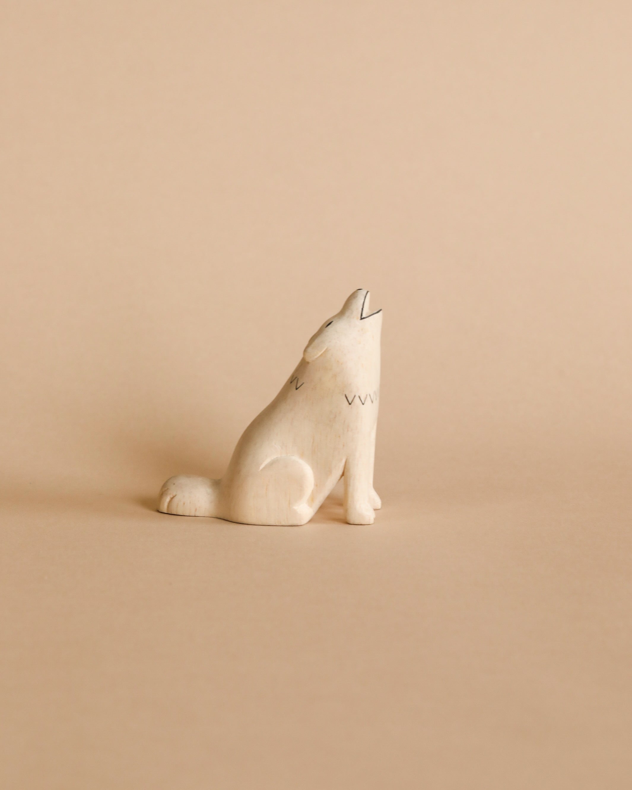 Handmade Wooden Wolf
