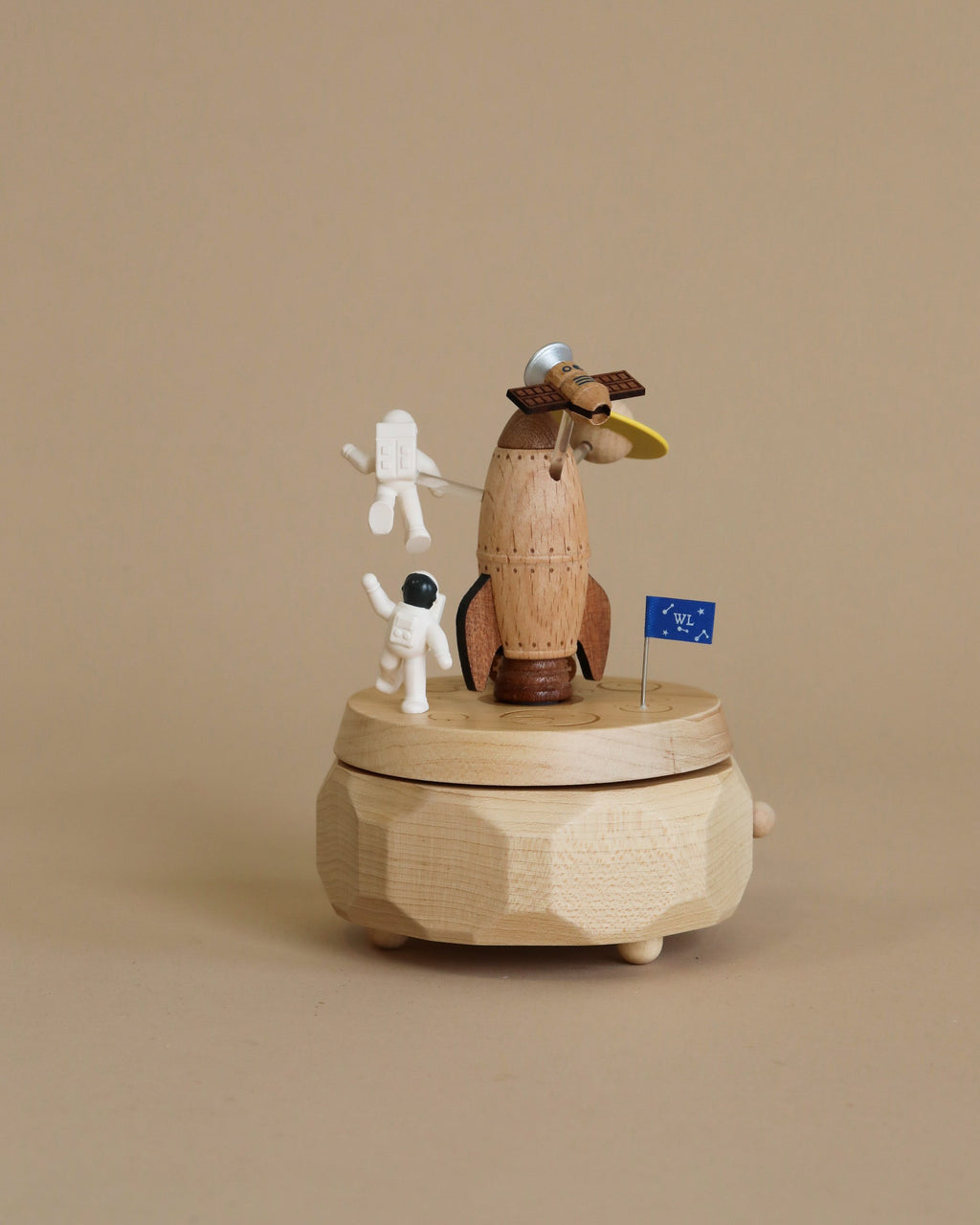 Wooden Spaceship Music Box