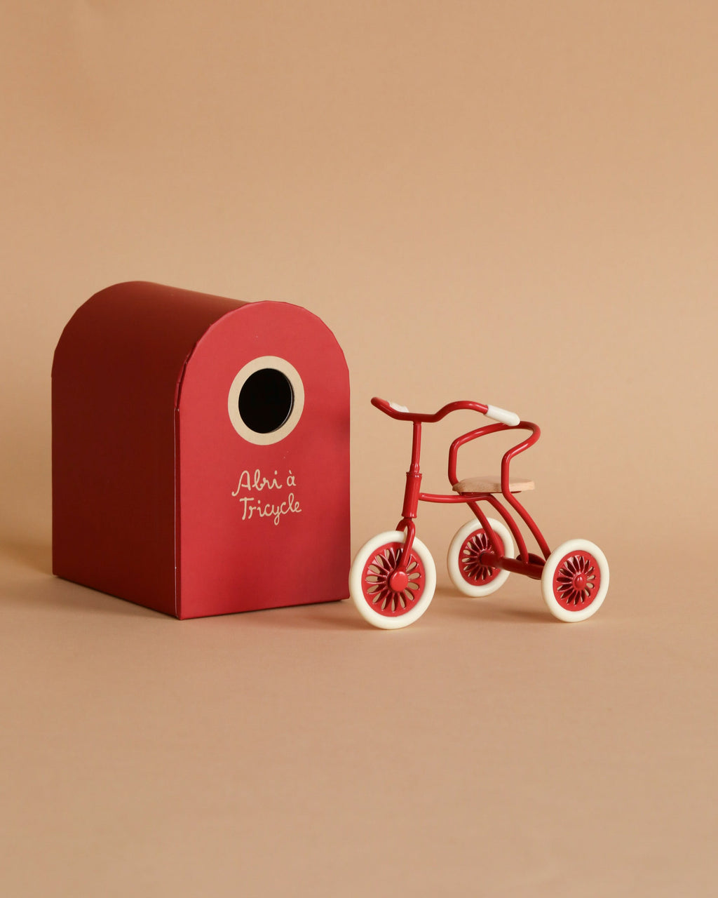Maileg Abri a tricycle, Mouse - Red