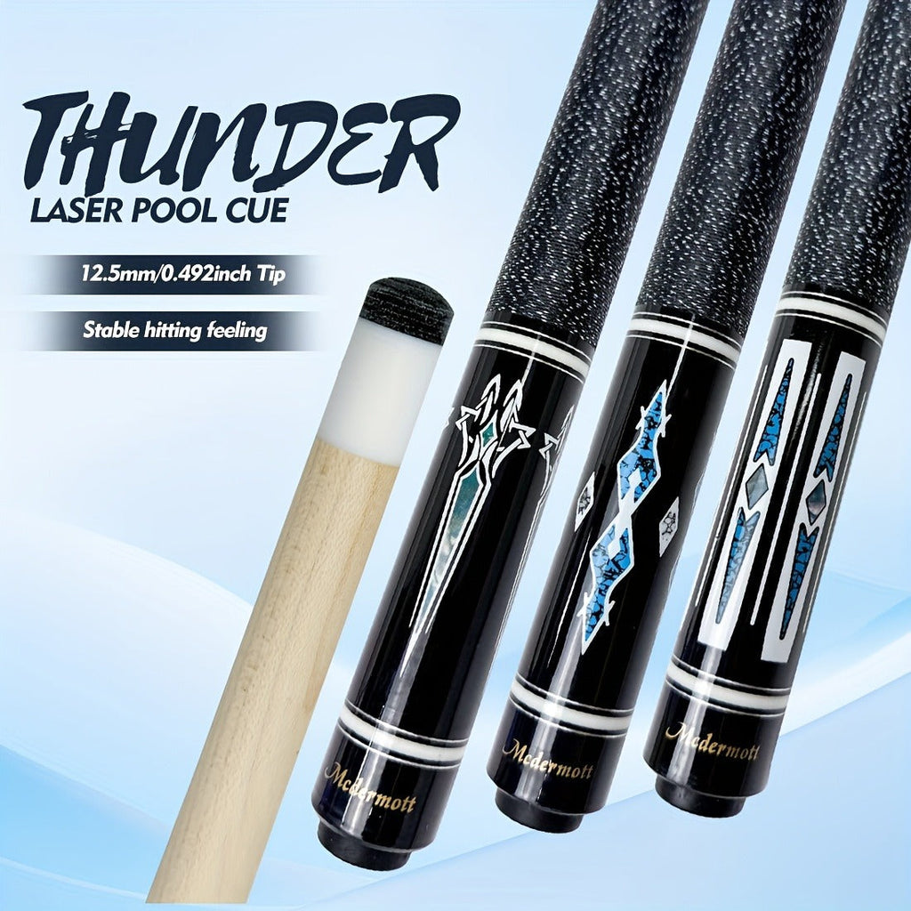 2-Piece Pool Cue 58 Inch – Grade A Canadian Maple, 12.5mm Low Deflection Shaft, Multi-Layer Leather Tip, Irish Linen Wrap – Professional Billiard Stick for Players