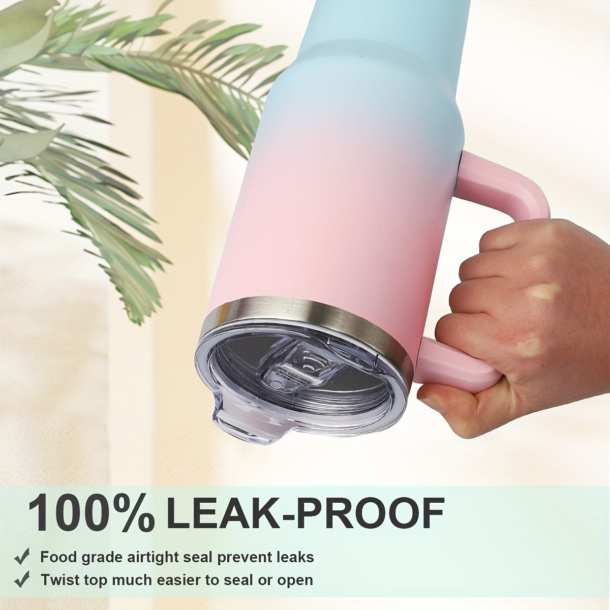 40oz Tumbler with Handle and Straw – Insulated Stainless Steel Water Bottle, Leak-Proof Lid, Cup Holder Friendly, 34H Cold / 8H Hot, Carrier Bag Included, Gift for Women & Men, 5 Colors (Sports, Gym, Travel)