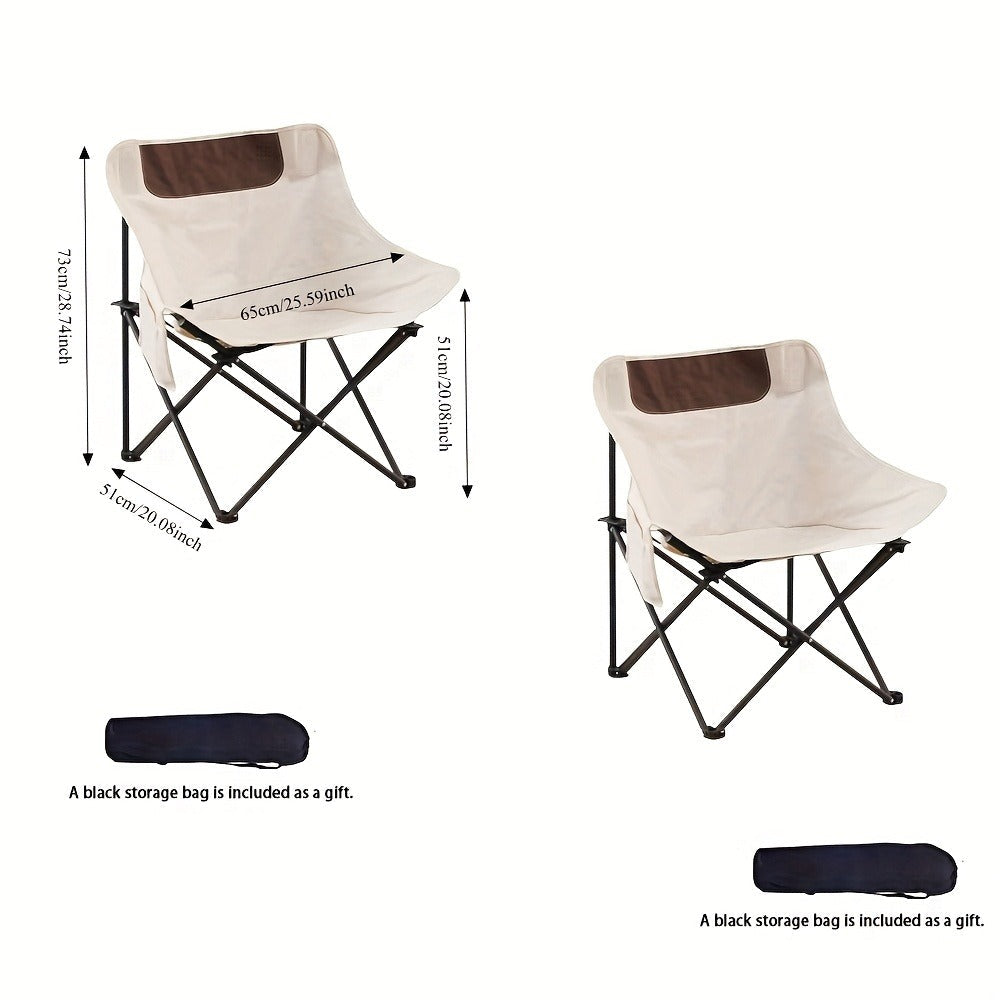 Moon Chair Folding Camping Chair Set 2/5 Pack with Storage Bag, Portable Outdoor Saucer Chair for Beach Fishing Picnic Barbecue Hiking