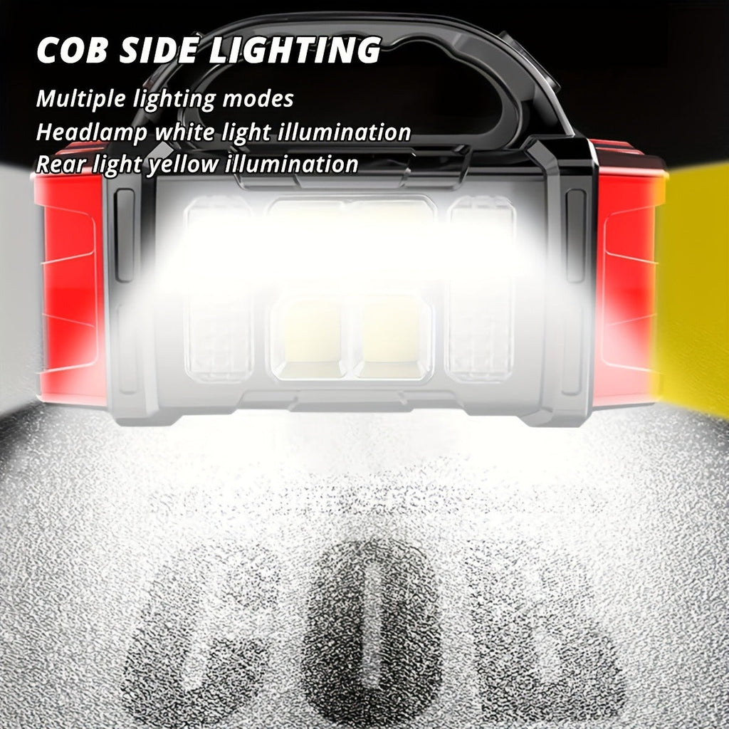 Solar Rechargeable Flashlight 2-Pack, High Lumen LED Handheld Spotlight Searchlight USB-C Charging, Outdoor Torch for Camping Hunting Emergency Work Light, Buy 1 Get 2