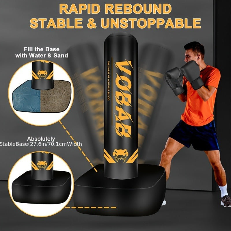 70-Inch Freestanding Punching Bag with Stand for Adults – MMA, Muay Thai, Karate & Boxing Training, Men & Women