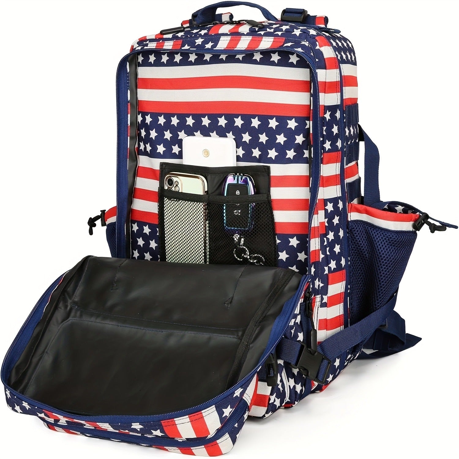 Flag Design Hiking Backpack 20L Tactical Daypack Waterproof Camping Travel Bag Cycling Fitness Outdoor Sports Backpack Independence Day Gift for Men Women