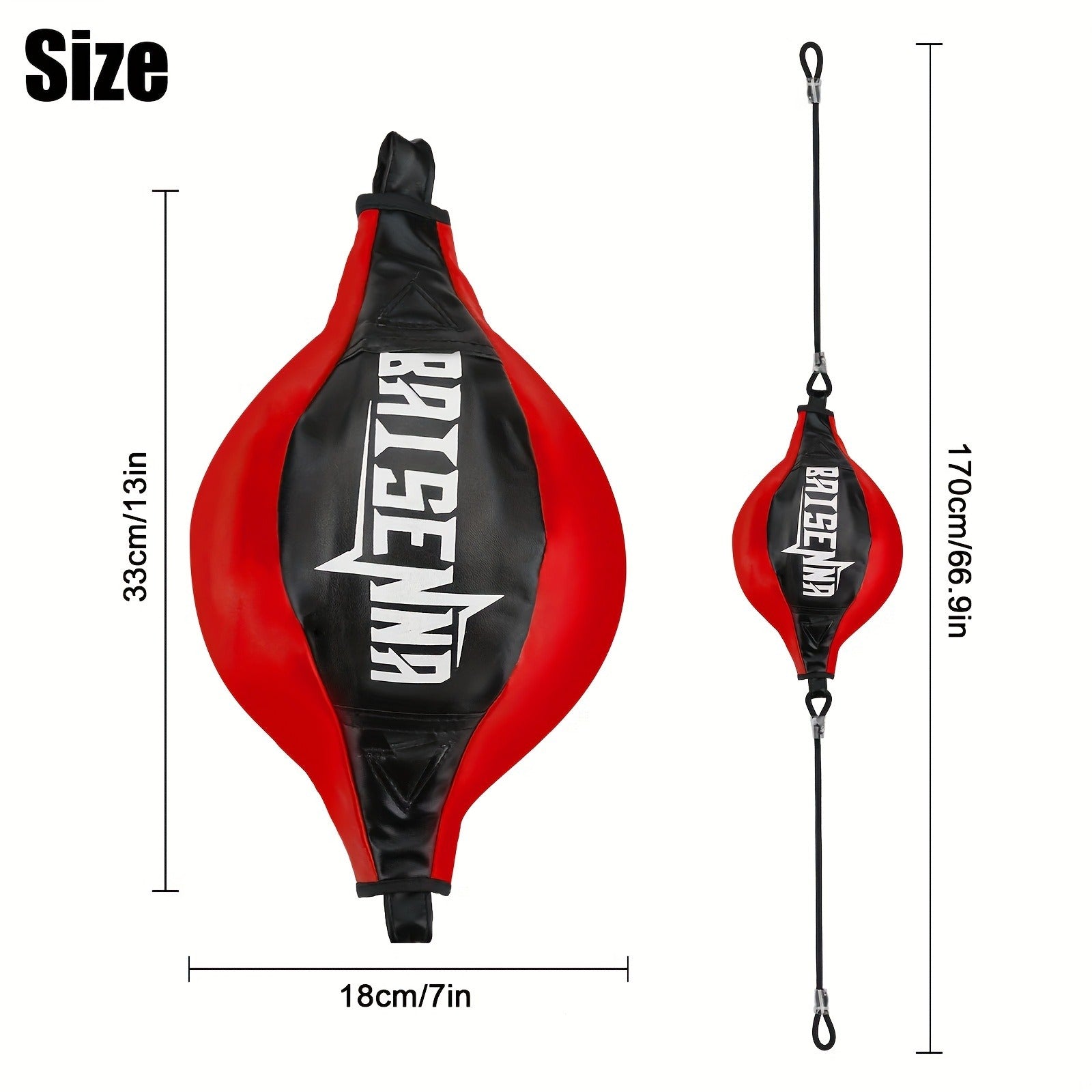 Boxing Speed Ball – PU Leather Reflex Punching Ball for Home Training, Adjustable Bungee, Portable & Easy Install