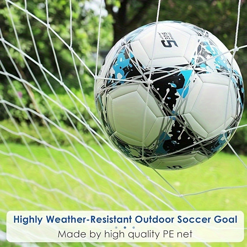 Portable Soccer Goal 12x6 FT with Heavy Duty Steel Frame Net & Ground Stakes for Backyard Home School Practice
