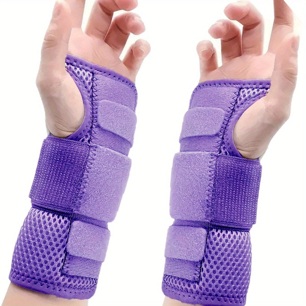 Carpal Tunnel Wrist Brace 2-Pack – Left & Right Hand Adjustable Compression Night Support Splint | One Size Fits All Wrist Stabilizer for Carpal Tunnel Syndrome, Tendonitis & Arthritis Relief