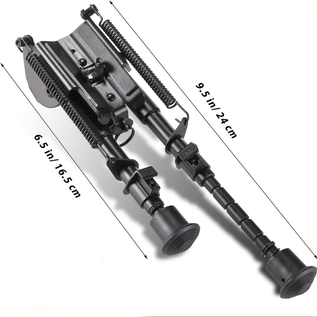 Aluminum Alloy Tactical Rifle Bipod – Adjustable 6-9 Inch Spring Return Legs, M-LOK Compatible, Collapsible Shooting Support for Hunting & Range
