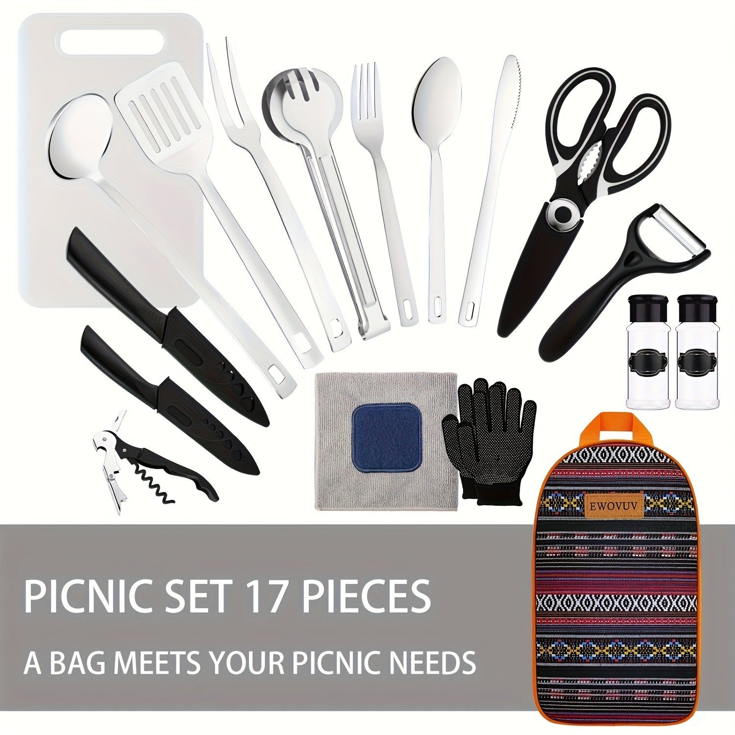 Camping Cookware Set Portable Lightweight Pot Pan Kit for Outdoor Hiking Picnic RV Travel Backpacking Camp Kitchen Cooking Gear Food-Grade Material