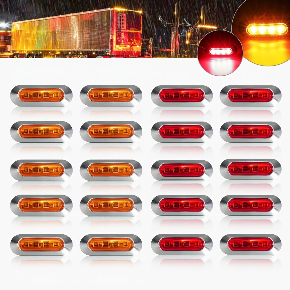 Marine LED Navigation Lights Set of 20 – Stern Circular Deck & Onboard Boat Lights for Yachts & Boats | Low Frequency, No Battery Required, Multi-Color Options