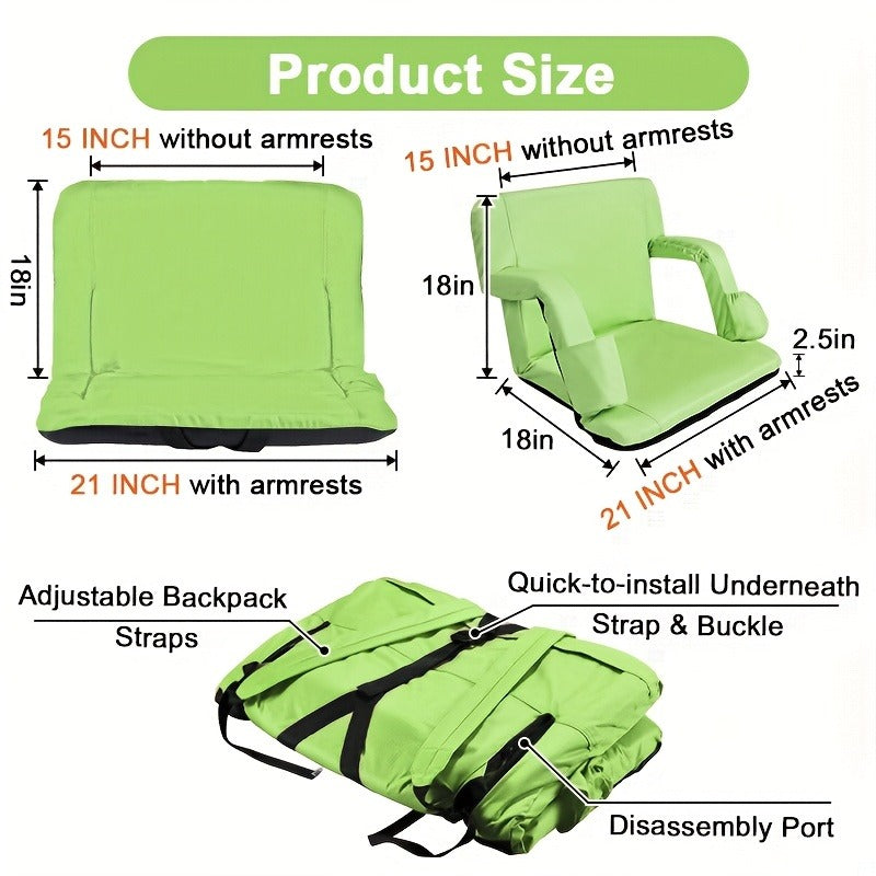 Padded Stadium Seats for Bleachers with Back Support 2-Pack