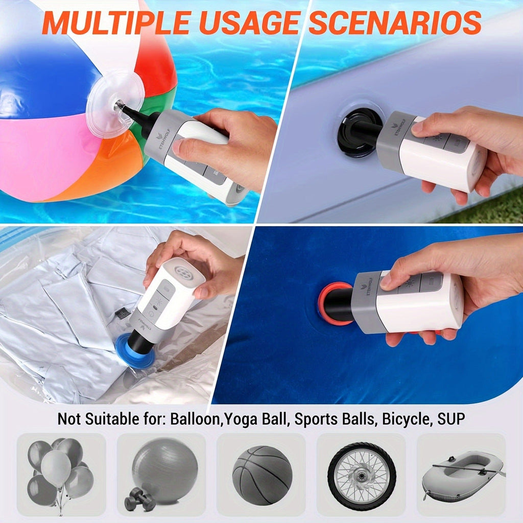 Portable Electric Air Pump 3200mAh – Inflate & Deflate Fast