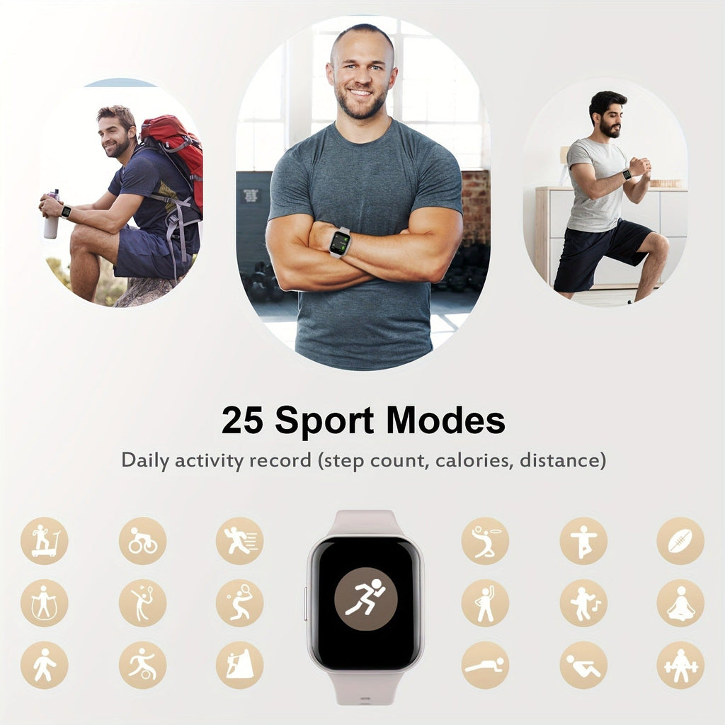 Fitness Tracker Smartwatch – 1.69" HD Screen, 25 Sports Modes, IP68