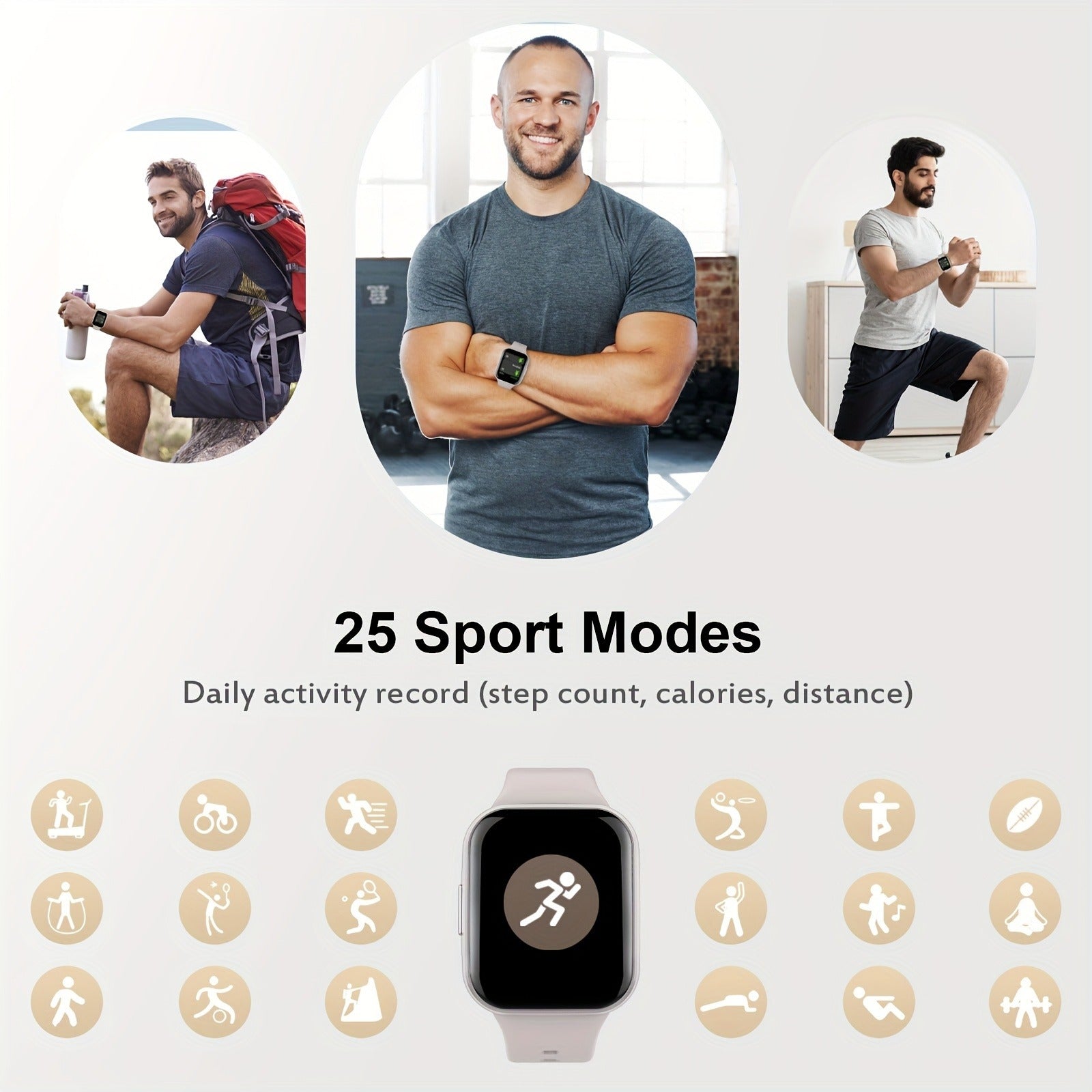 Fitness Tracker Smartwatch – 1.69" HD Screen, 25 Sports Modes, IP68