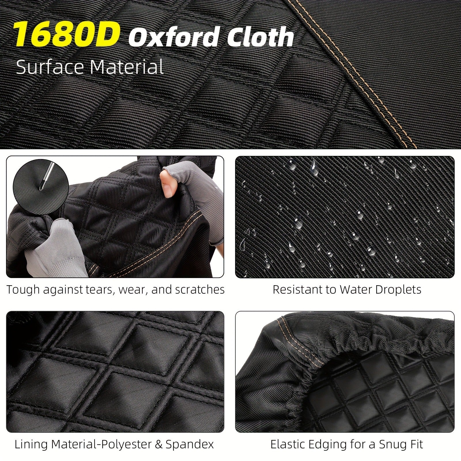Golf Cart Seat Covers for Club Car Precedent Front Seat 1680D Oxford Cloth No Drilling Required Breathable Washable Air Dry Soft Protective Seat Kit