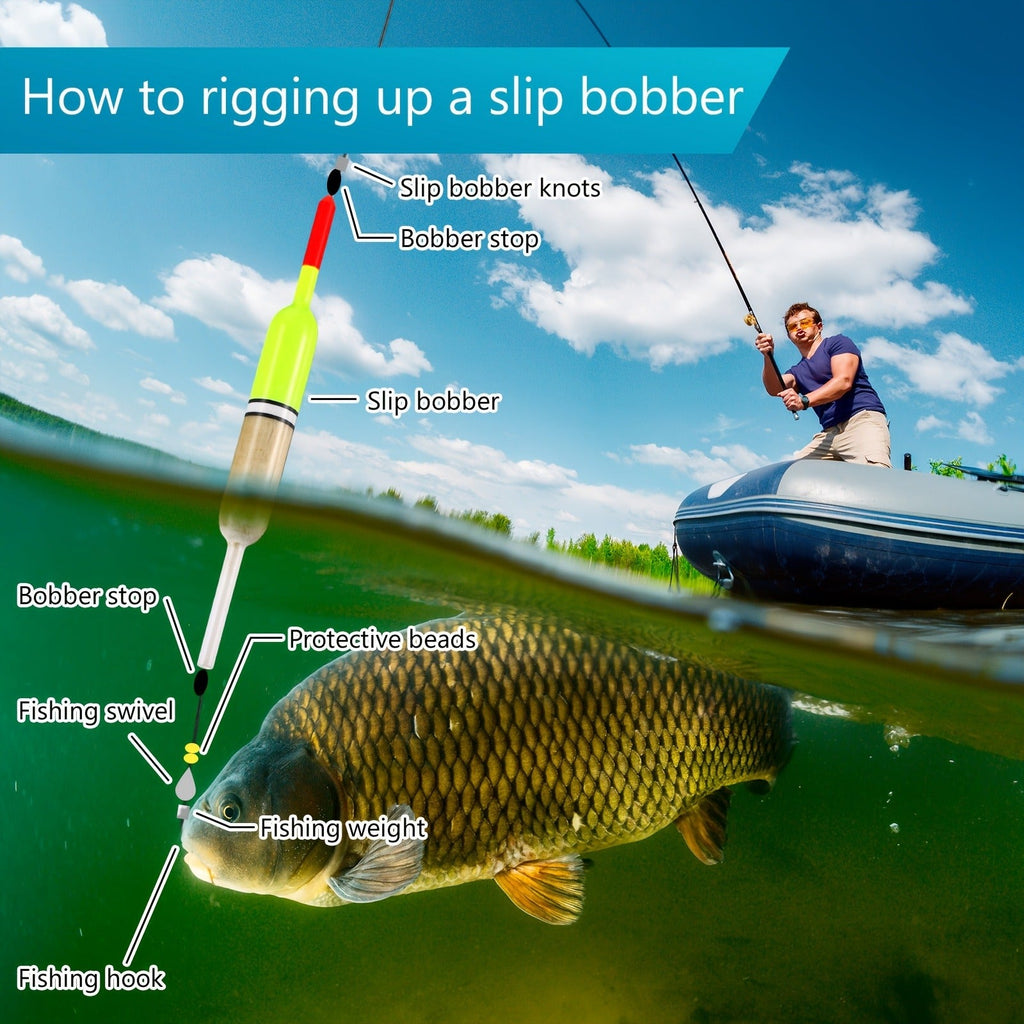 Wooden Fishing Floats 12-Pack – 6 Sizes Slip Bobber Set for Crappie, Bluegill, Trout, Bass, Panfish, Catfish & Walleye | Freshwater Fishing Gear Accessories