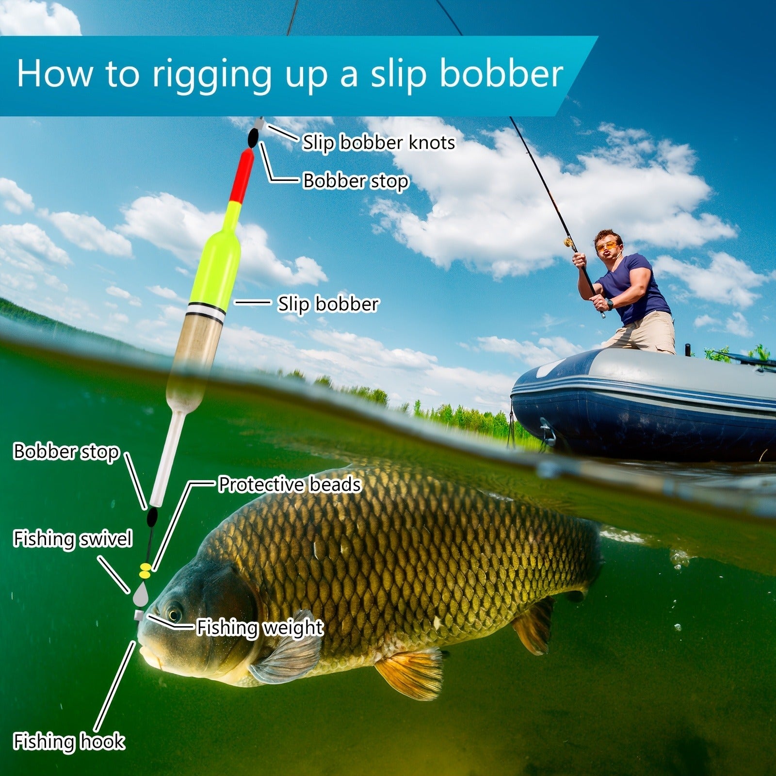 Wooden Fishing Floats 12-Pack – 6 Sizes Slip Bobber Set for Crappie, Bluegill, Trout, Bass, Panfish, Catfish & Walleye | Freshwater Fishing Gear Accessories