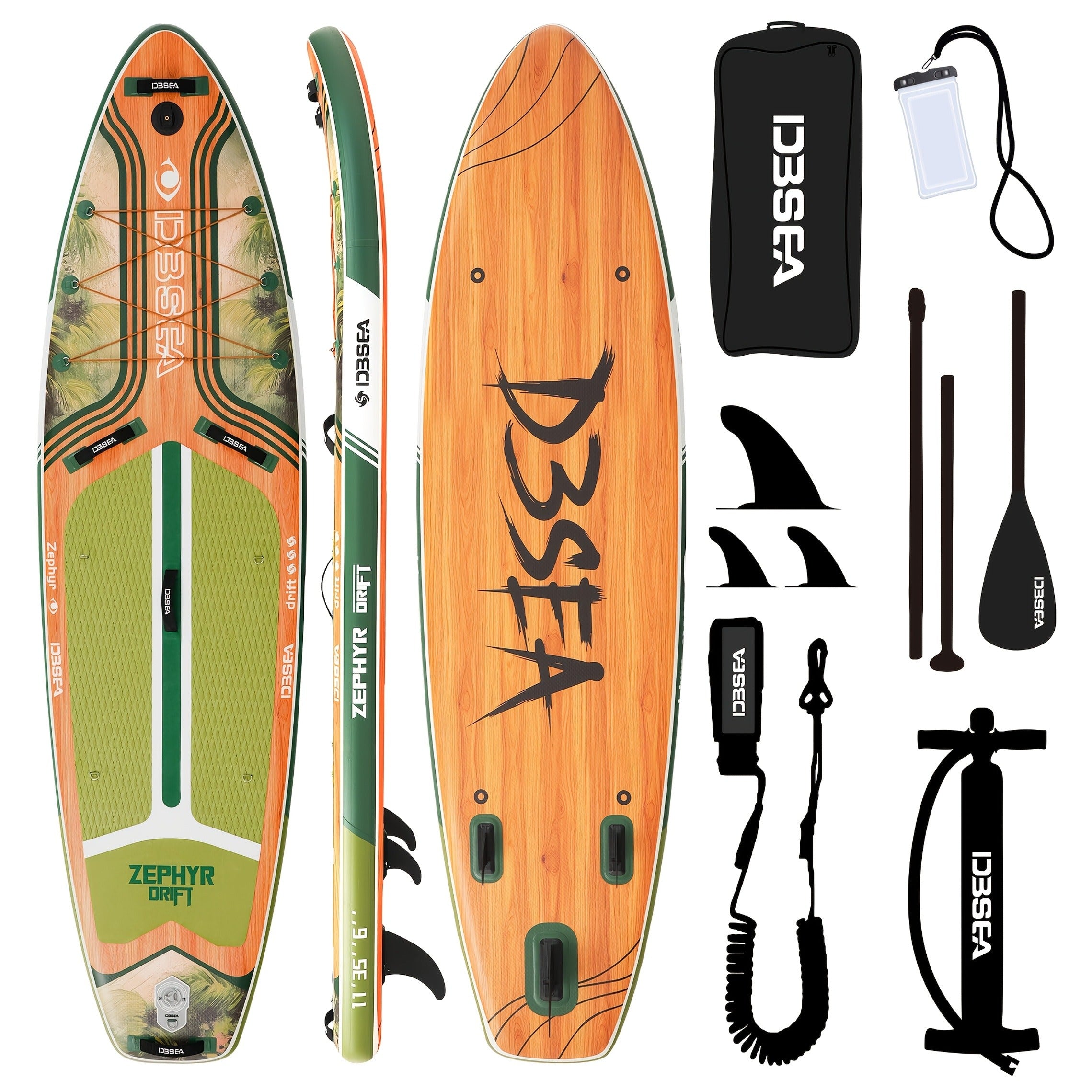 Wide Inflatable SUP Board 11ft x 32'' Extra Wide Stand Up Paddle Board for Youth Adults with Backpack Dry Bag Paddle Leash Hand Pump Fins Stable Design