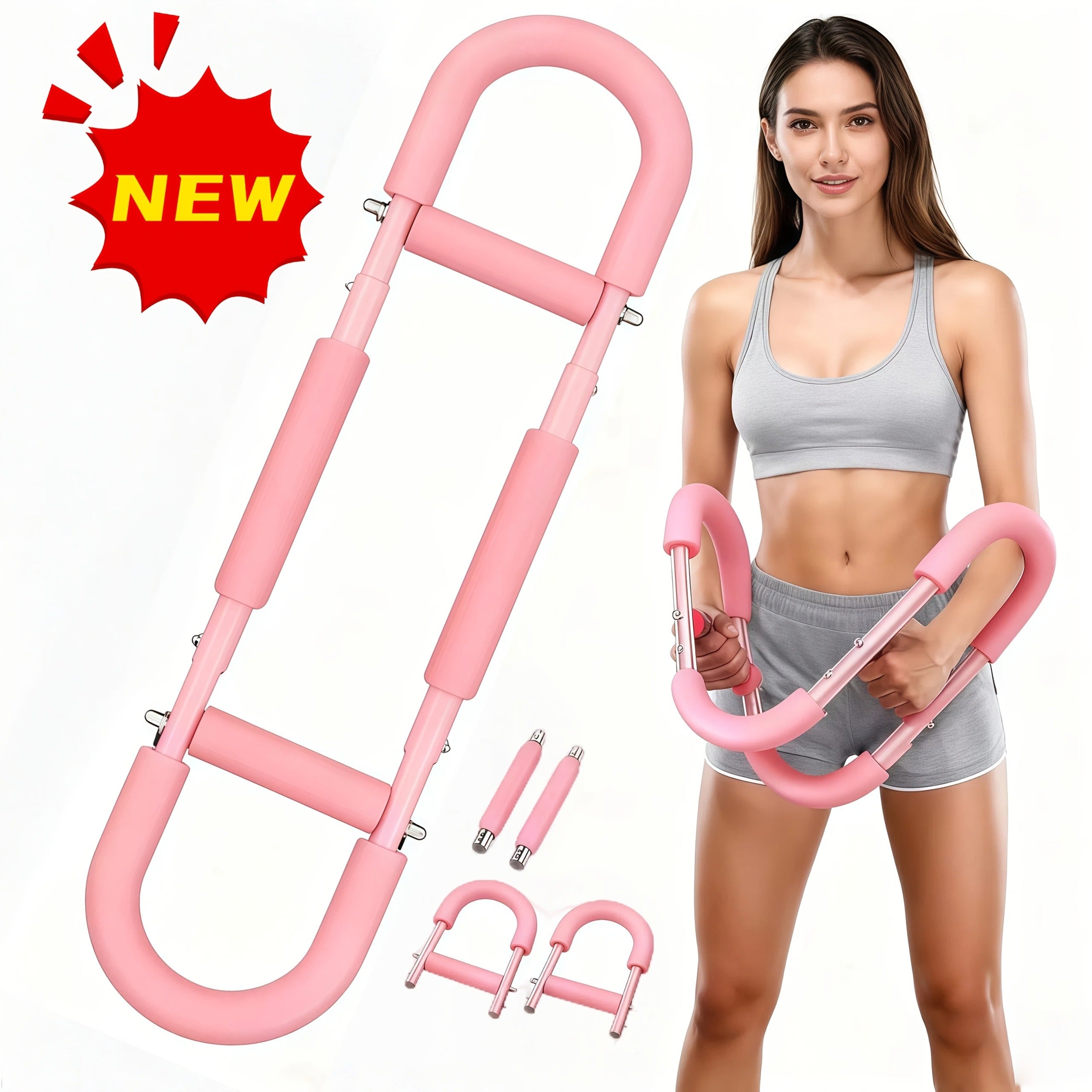 Arm Strength Trainer Three-Bar Chest Expander, Adjustable Multi-Level Resistance, Portable Detachable Forearm & Chest Workout Device for Home Gym, Strength Training & Muscle Building