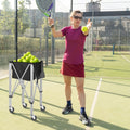 Foldable Tennis & Pickleball Ball Hopper – Portable Cart