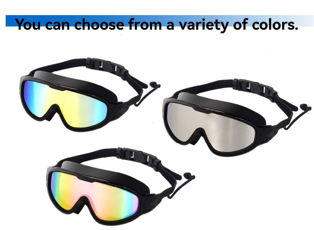 Anti-Fog Swim Goggles 2-Pack UV Protection Wide Lens Adult