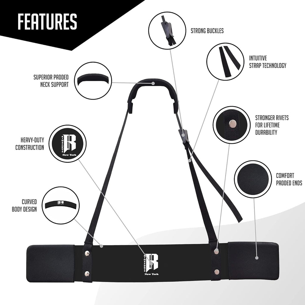 Arm Blaster for Biceps & Triceps – Heavy Duty Aluminum Bicep Curl Isolator, Adjustable Strap with Neck & Elbow Pads, Portable Preacher Curl Alternative for Home Gym