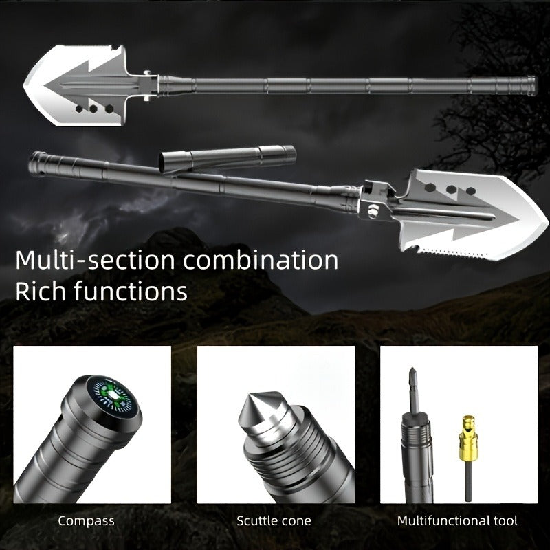 Hand-Forged Camping Axe & Shovel Set Portable Outdoor Tool Kit for Chopping Firewood Hiking Backpacking Gardening Backyard Survival Activities