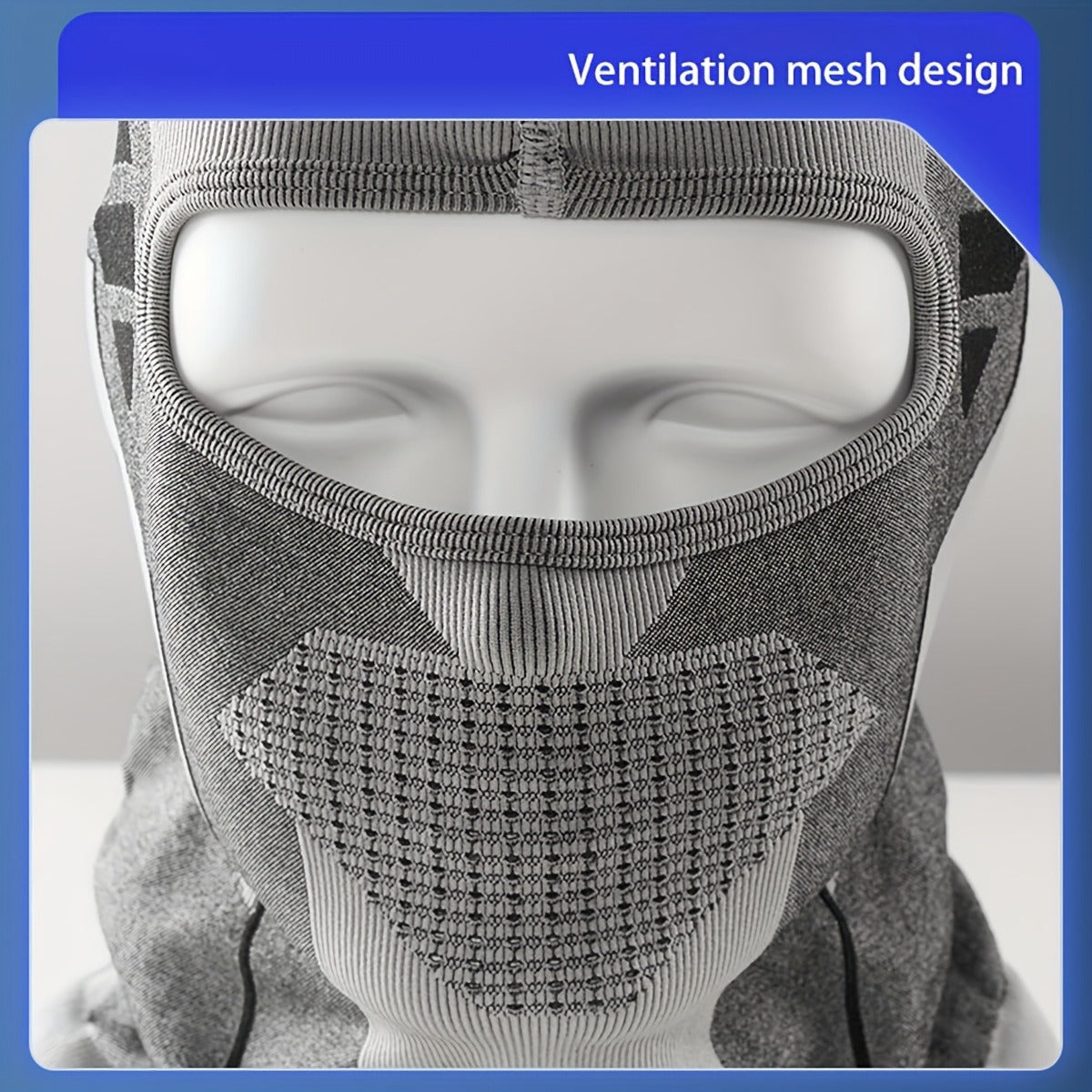 Windproof Neck Gaiter Face Mask 2 Pack – Breathable Knit Nylon Full Face Scarf Head Cover for Cycling, Skiing, Motorcycle & Outdoor Winter Sports, UV Protection Balaclava (Black)