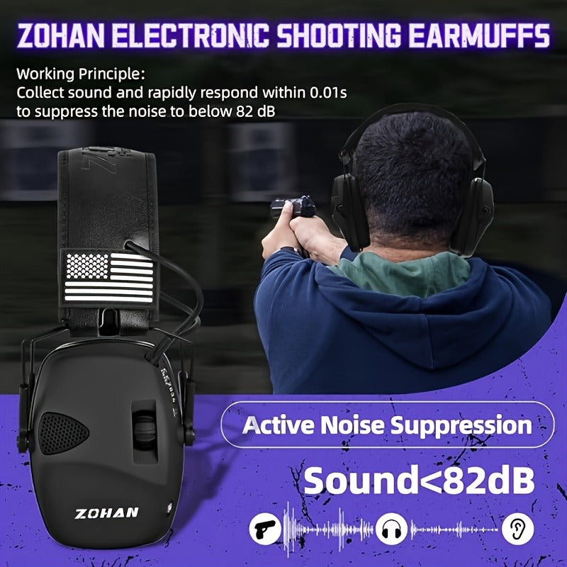 Electronic Shooting Earmuffs NRR 23dB – Sound Amplification