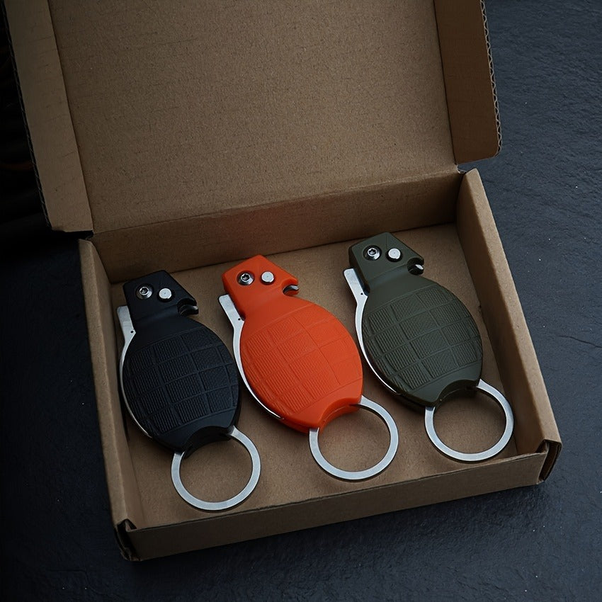 3-in-1 Golf Divot Tool Set with Whistle Keychain Clip EDC Multi-Tool Spring Button Opening Pocket Outdoor Survival Accessory