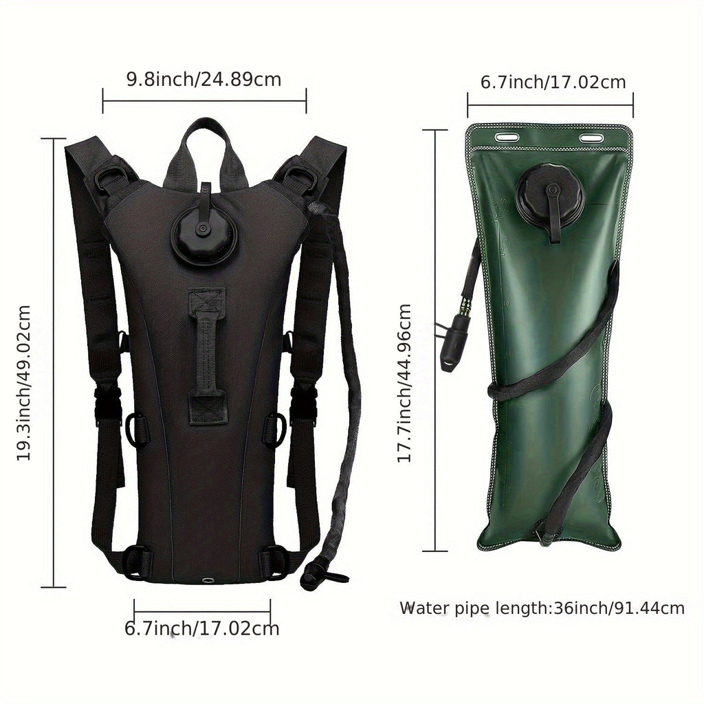 Water Bladder Backpack with 3L & 101.44oz BPA-Free Bladder – Oxford Cloth Hydration Pack for Hiking, Camping & Outdoor Adventures, Multiple Colors Available