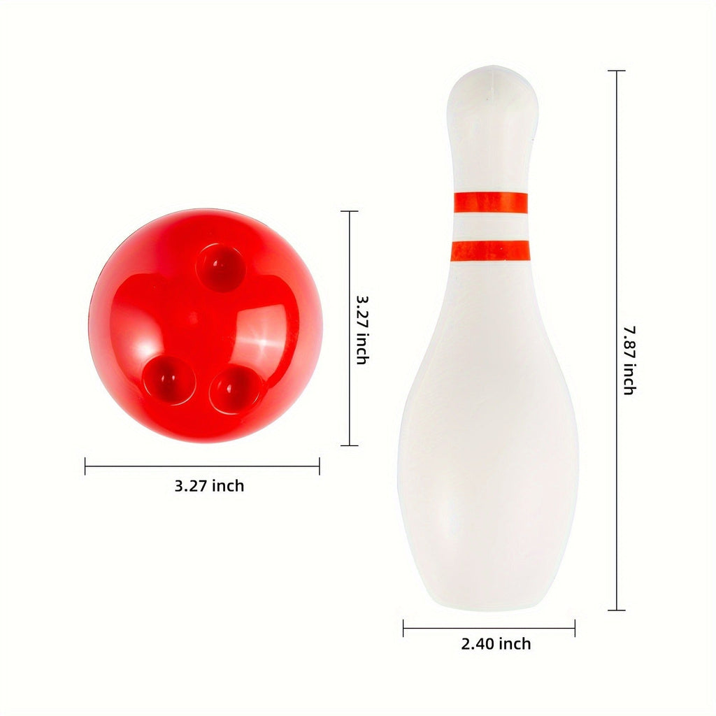 Glow in the Dark Bowling Set for Kids – 10 Pins & 2 Balls Indoor Outdoor Game Boys Girls Birthday Gift