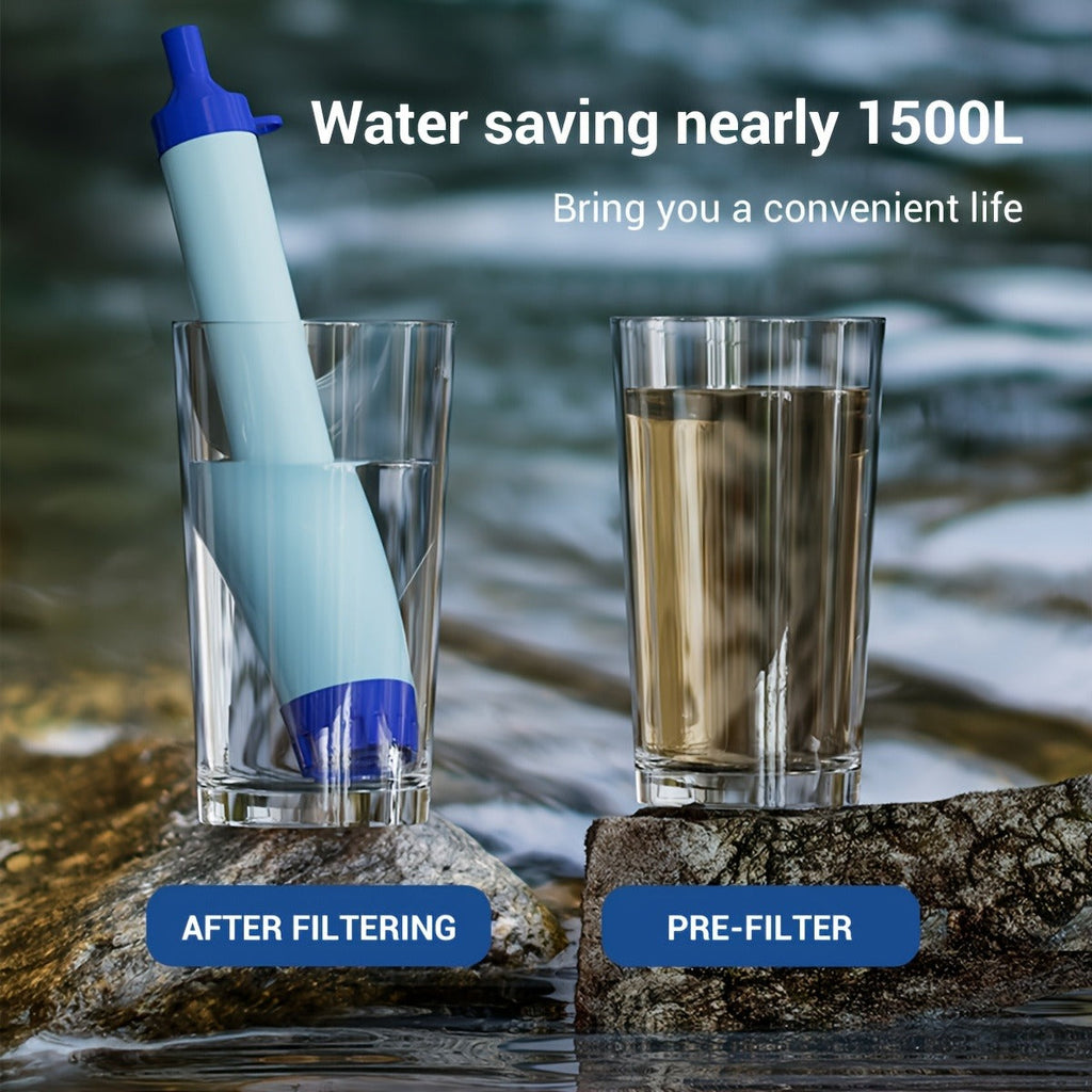 Portable Water Filter Straw for Outdoor Survival – Lightweight ABS Filtration Bottle for Hiking, Camping, Trekking & Emergency Use, Filters Springs, Streams, Lakes & Tap Water – 2 or 4 Pack