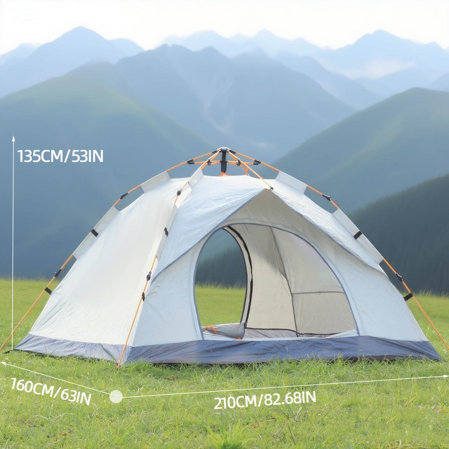 Automatic Pop-Up Camping Tent 4 Person UV Protection Insect Net Sunshade Waterproof Instant Setup Beach Park Outdoor Family Tent