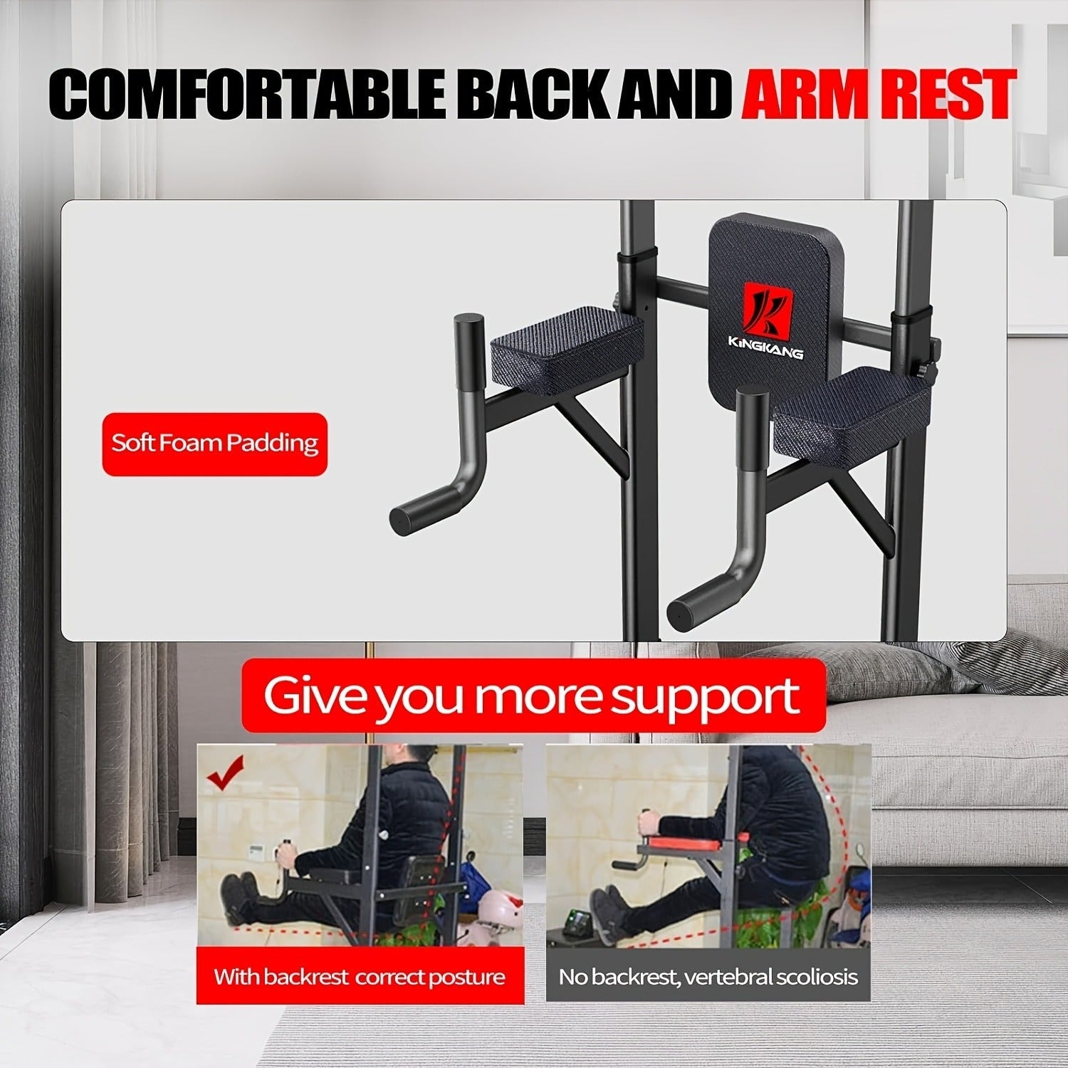 Power Tower Dip Station with Pull Up Bar – Adjustable Height Multi-Function Home Gym Strength Training Workout Station for Dips, Chin Ups, Push Ups, Leg Raises & Upper Body Exercise, 3 Models Available