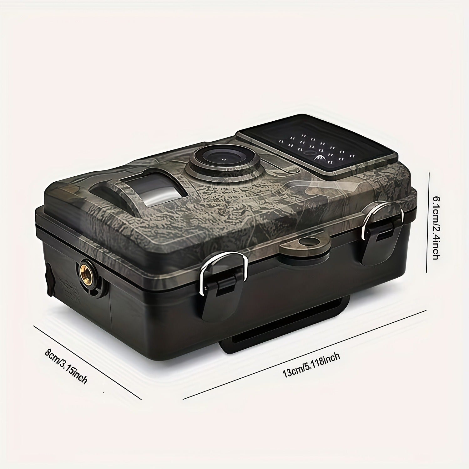 Trail Camera 1080P FHD – 0.8s Trigger, Camouflage Hunting Camera with Night Vision, 32GB SD Card Compatible | KLZO Wildlife Cam