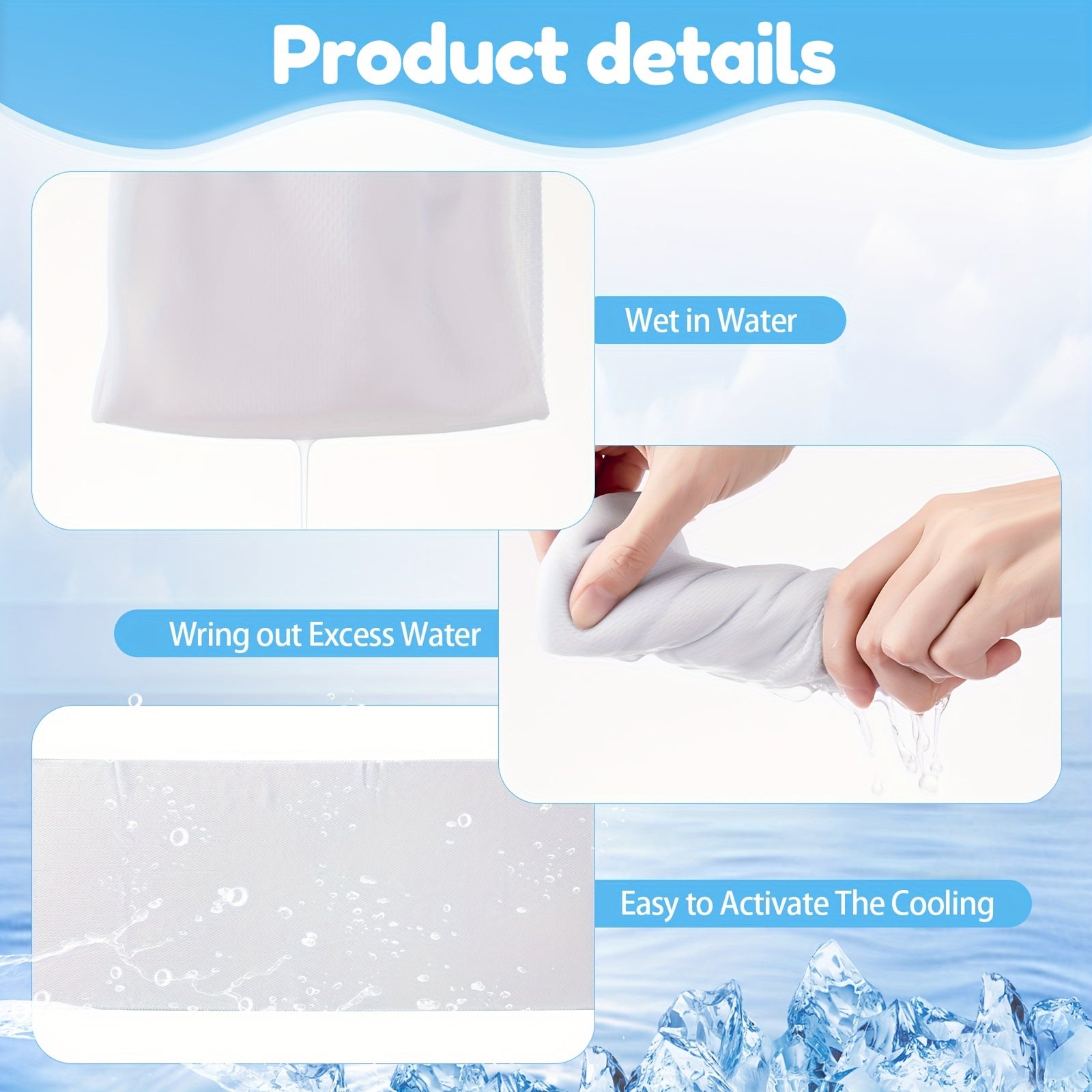 Sublimation Cooling Towels 50-Pack 40"x12" – Breathable Microfiber Ice Towel for Neck & Face, Yoga, Sports, Golf, Gym, Camping, Running & Hiking