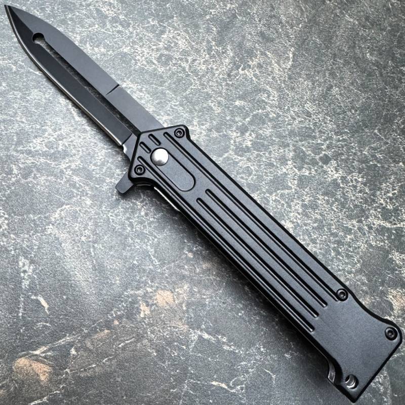 EDC Pocket Knife 440 Stainless Steel Blade – 8" Folding Knife with Aluminum Handle, Belt Clip & Liner Lock | Everyday Carry Tactical Knife for Men