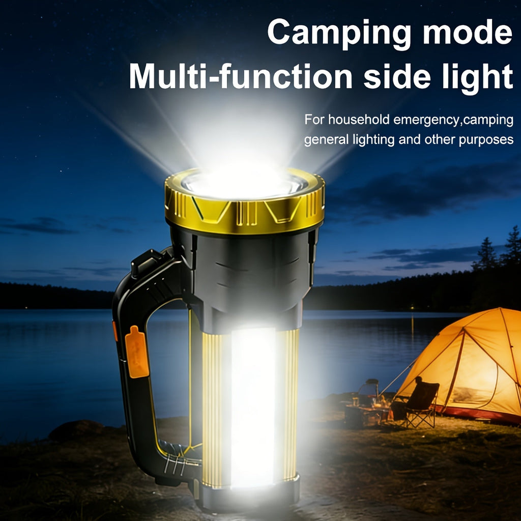 Zoomable LED Flashlight Rechargeable - 2000 Lumen High Power Torch, Adjustable Brightness, 2400mAh Battery, Super Bright Zoom Light for Camping, Fishing & Outdoor Activities