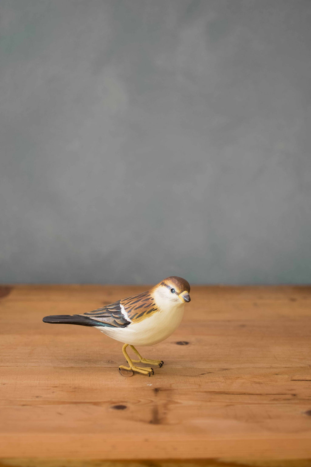 Hand Carved Ornament - Sparrow Bird - 3.5"H