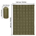 Puffy Camping Blanket Foldable Lightweight Water Resistant with 3D Eye Mask - DWR Coated Outdoor Blanket for Camping, Hiking, Travel, Beach, Stadium & Car, Warm Packable Throw in 4 Colors, 55" x 78"
