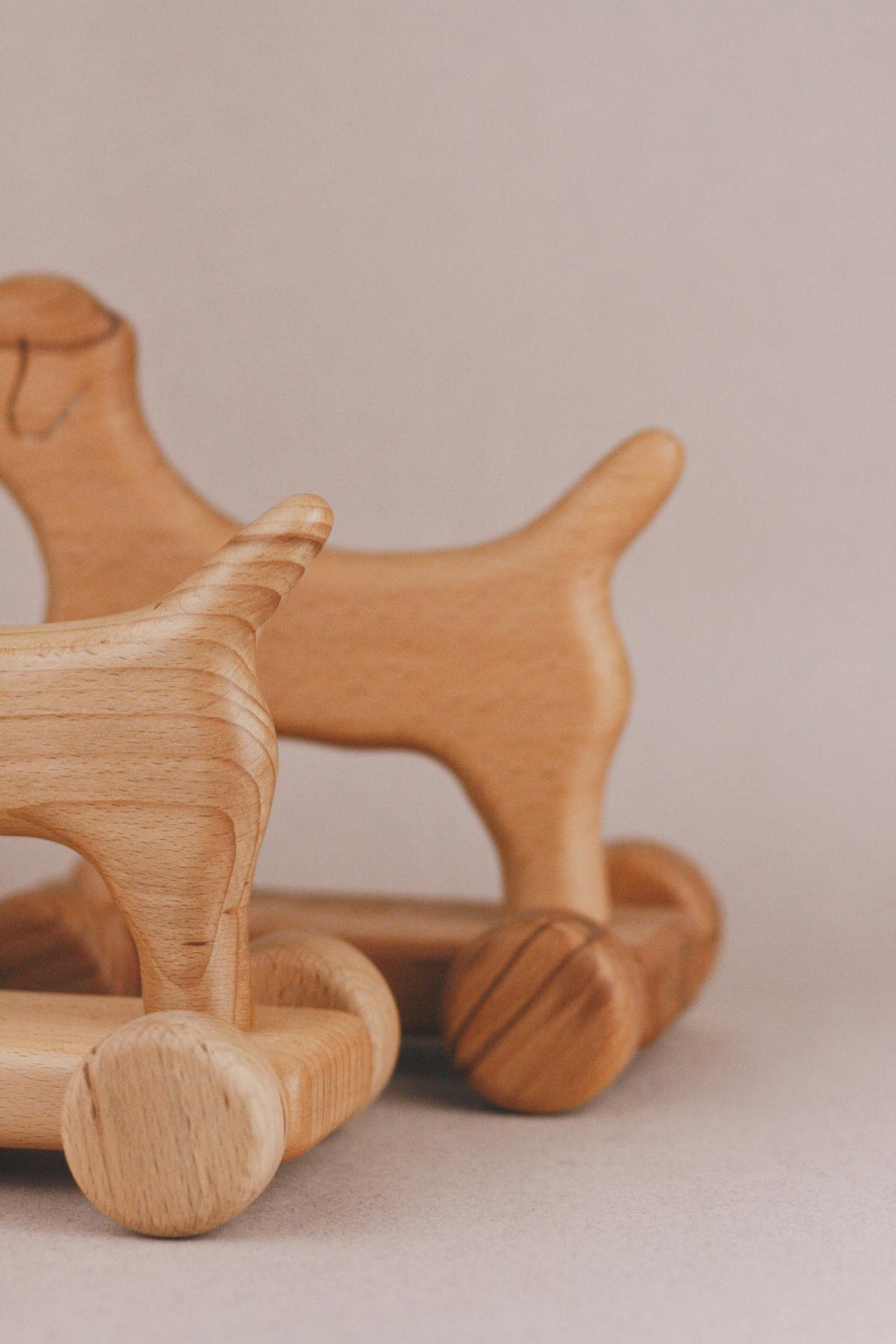 Handmade Wooden Dog Pull Toy